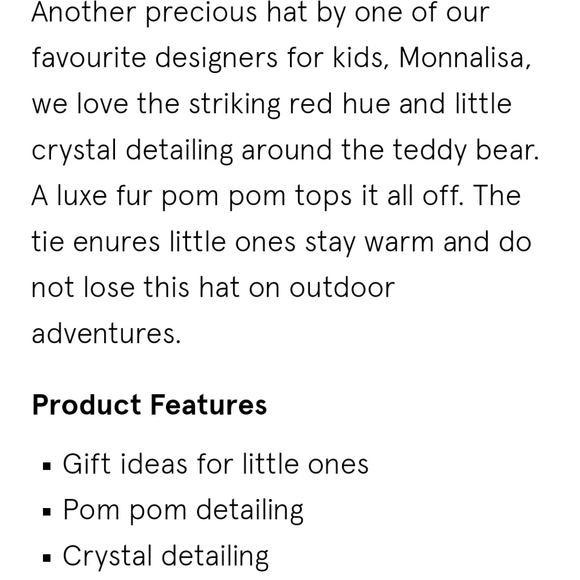 MonnaLisa Baby Girl Wool Blend Hat - Picture 15 of 15